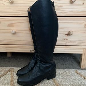 Ariat Heritage Contour Field Zip Riding Tall Boots Sz 7.5 Full Calf